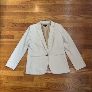 ✨EUC! Ann Taylor Hutton Blazer in Tan and White Micro Houndstooth | Size 10P